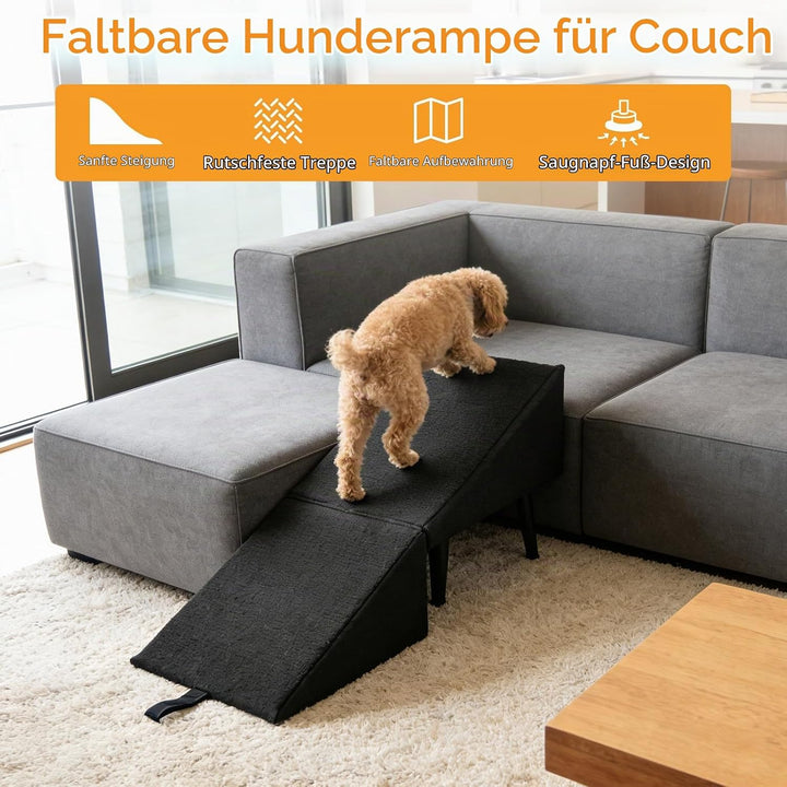 Hundetreppe, Multifunktional Hundetreppe für Kleine Hunde Geteilte Ottoman Faltbare Hunderampe Schwa