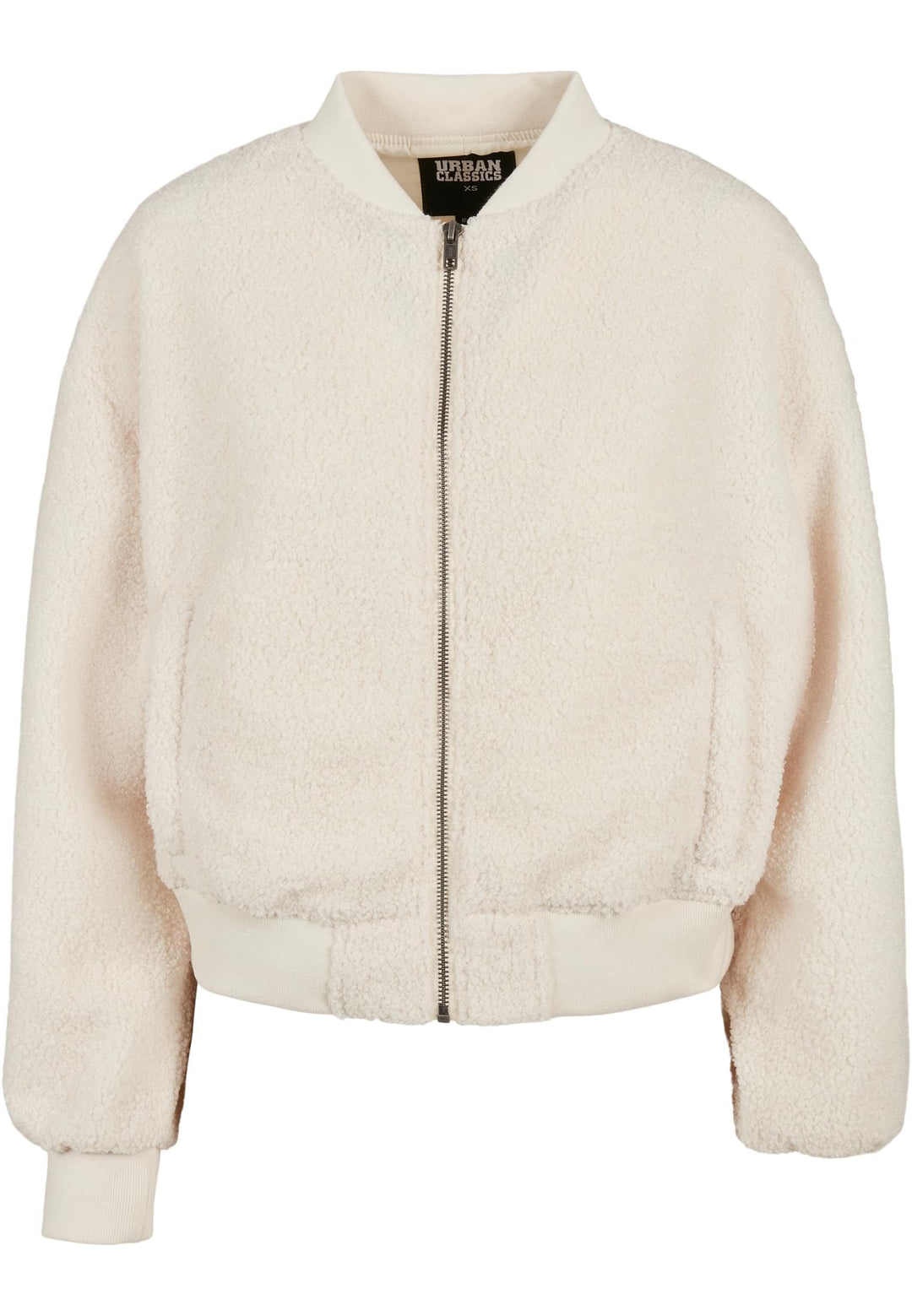 Urban Classics Damen Ladies Oversized Sherpa Bomber Jacket Jacke 5XL whitesand, 5XL whitesand