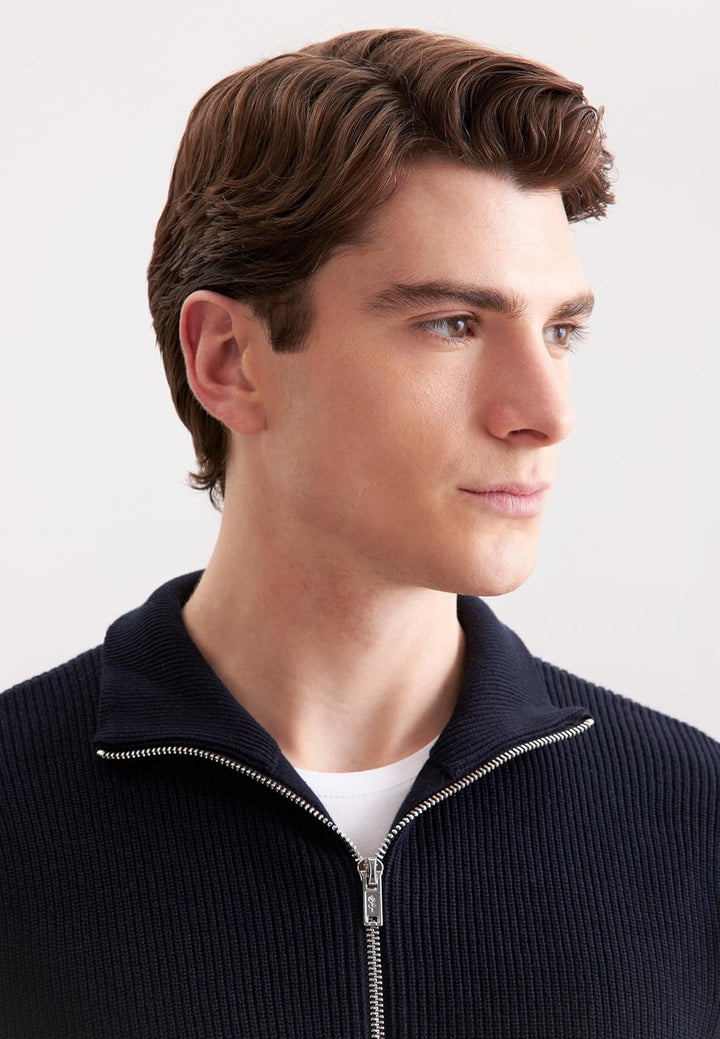 Seidensticker Herren Regular Fit Langarm Strickjacke L Dunkelblau, L Dunkelblau