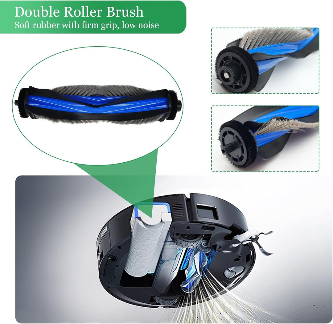 Zubehör Set für ECOVACS DEEBOT T80 Omni/ X8 Pro Omni / X8 Omni Staubsauger Ersatzteil, 2 Hauptbürste