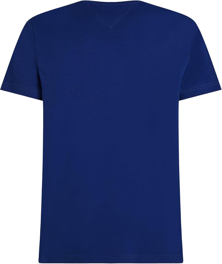 Tommy Hilfiger Herren T-Shirt Kurzarm Rundhalsausschnitt XS Blue (Wedge Blue), XS Blue (Wedge Blue)