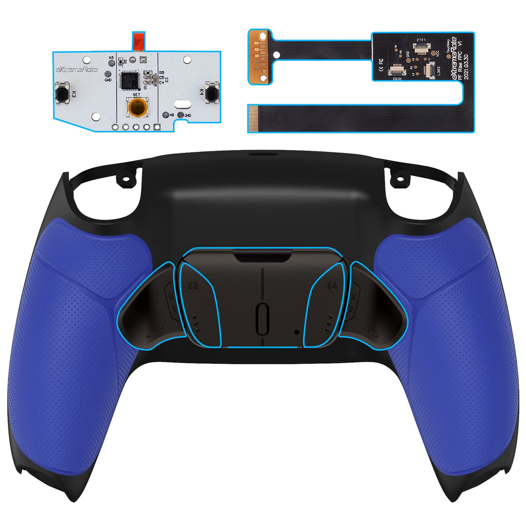 eXtremeRate Programmierbar RISE4 Remap Kit für ps5 Controller BDM-010/020,Real Metal Buttons(RMB) Re