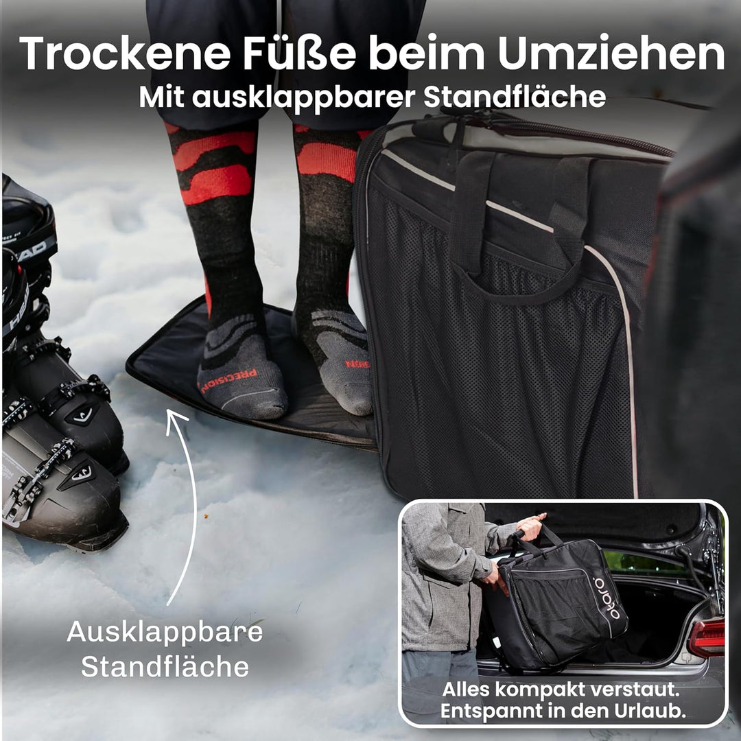 Otaro Skischuhtasche mit Helmfach (über 35.000 zufriedene Kunden) Premium Skitasche für Skischuhe |