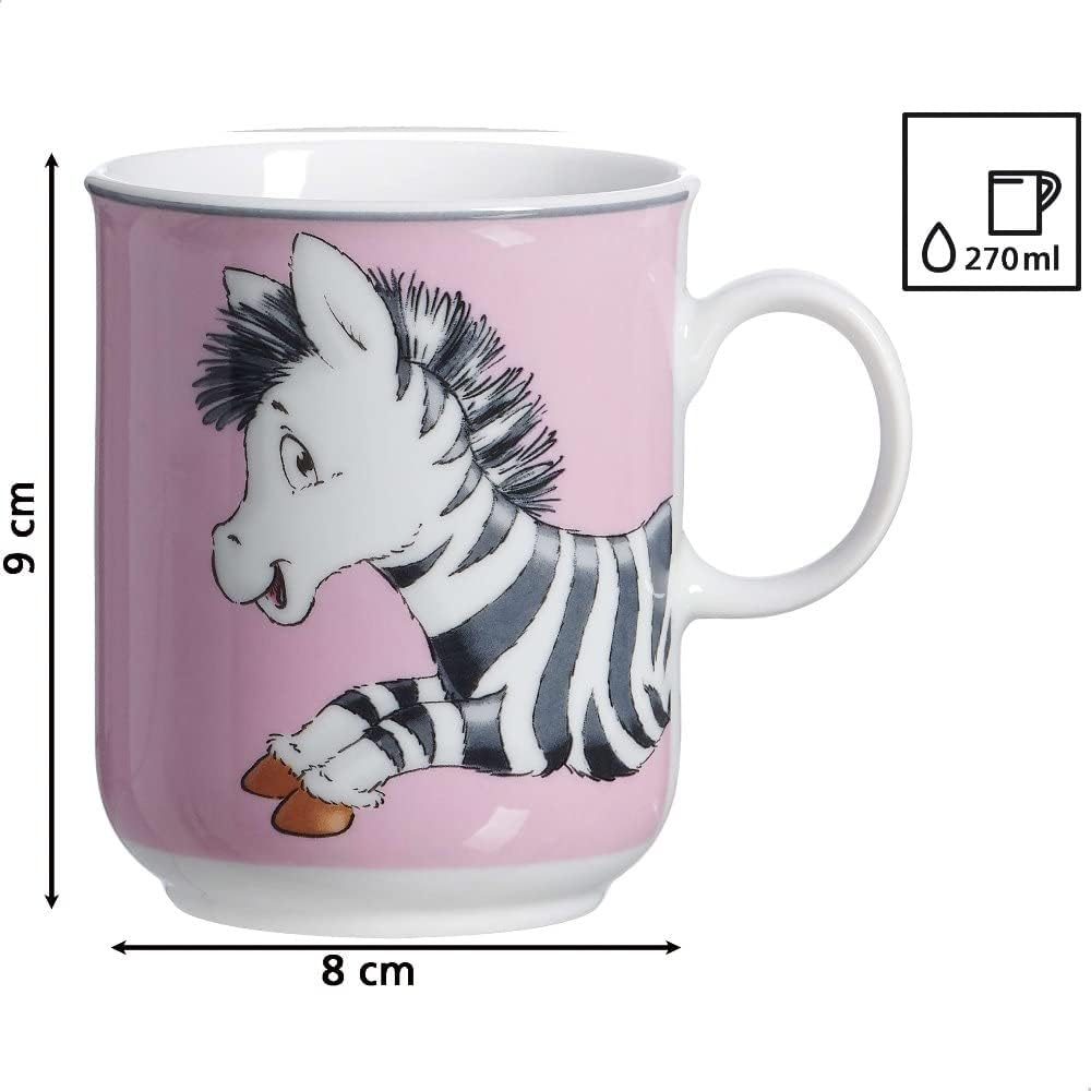 Kinderset Zebra 7tlg. MIT Gravur (z.B. Namen) personalisiertes Kinderbesteck + Kindergeschirr, Zebra