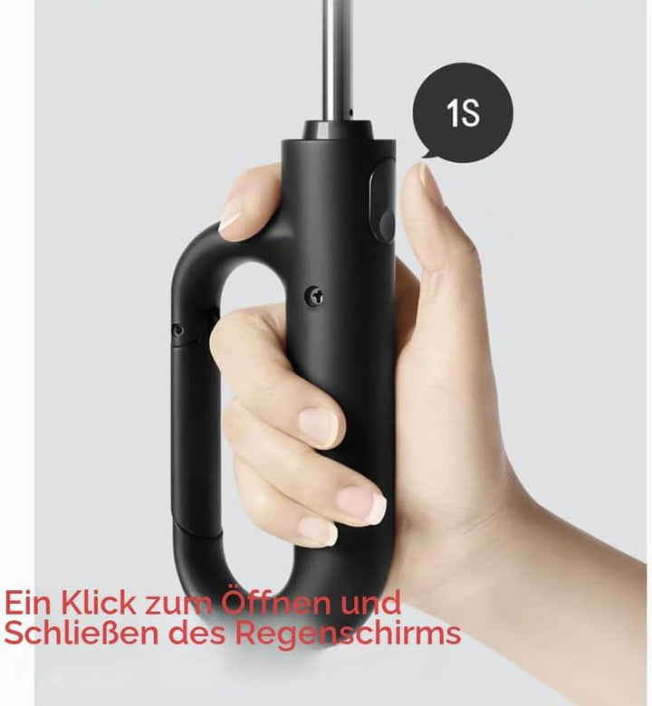 WULUN Automatischer Faltschirm, Reverse Faltschirm, Verstärkte 10-Rippen, Winddichter Regenschirm, M