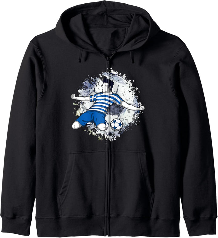 Griechenland Fussball Griechische Nationalflagge Kapuzenjacke