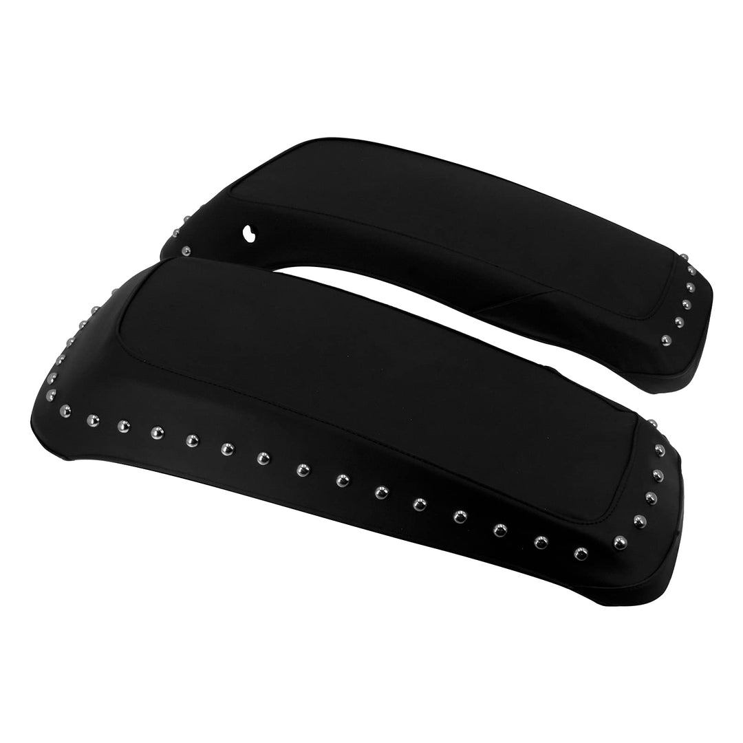 HDBUBALUS Satteltaschen-Schutzkappen mit Nagel PU Leder Wasserdicht Passform für Harley Touring Stre