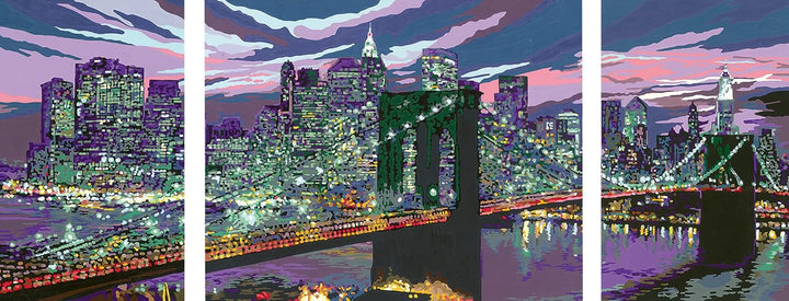 Ravensburger CreArt 23551 - Skyline von New York - Triptychon Malen nach Zahlen Erwachsene, DIY Mals