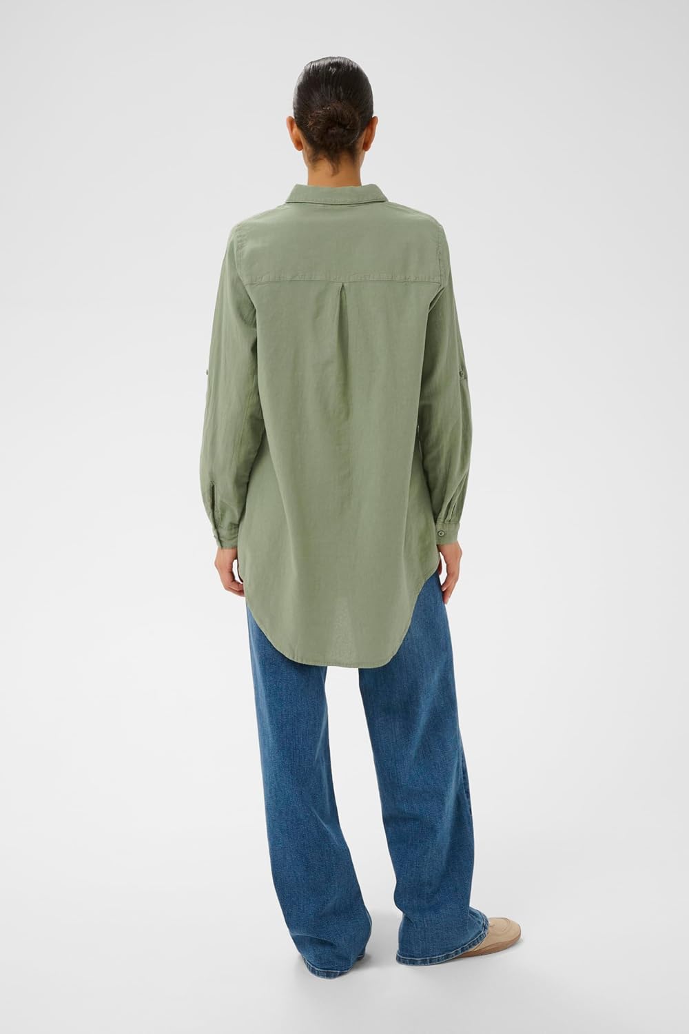 KAFFE Damen Langarm - Hemd KAnaya Damen Hemd Langarm Kragen Lang Casual Hemdbluse Lange Ärmel