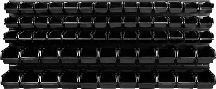 SimpleThing Lagersystem Werkstattregal | 172 x 78 cm | 64 stck. Box | Wandregal mit Stapelboxen - Wa