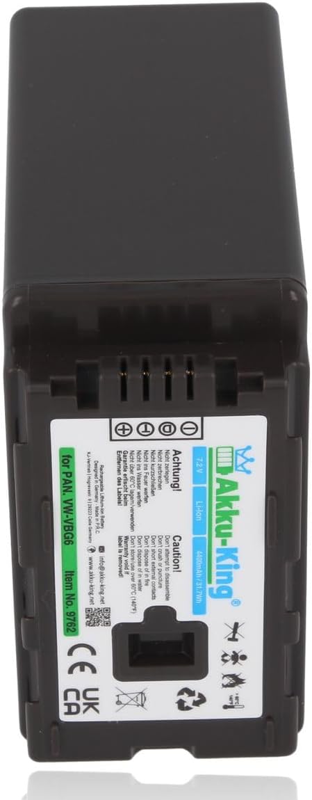 Akku-King Akku kompatibel mit Panasonic VW-VBG6 - Li-Ion 4400mAh - für AG-AC130, AG-HMC150, HDC-DX1,