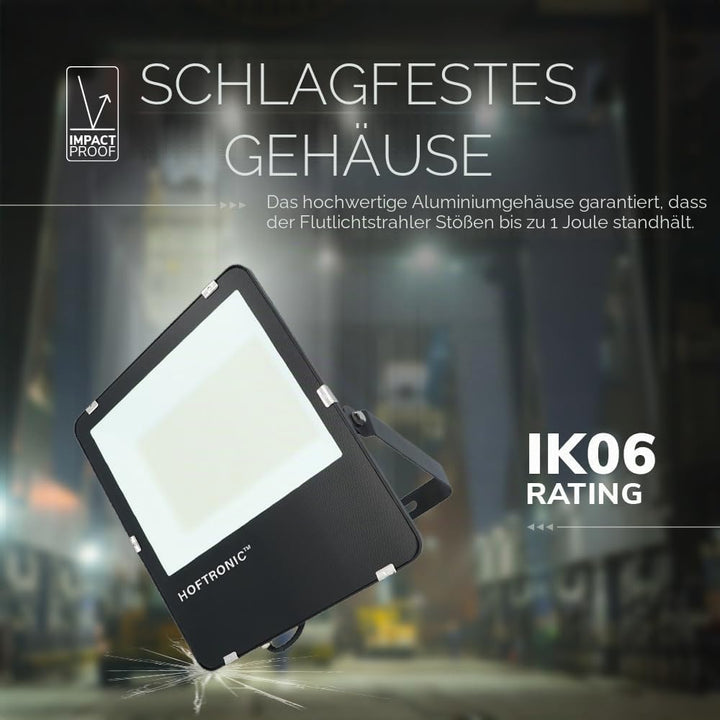 HOFTRONIC - LED Strahler Aussen 100W 16000 Lumen 160lm/W 6400K Kaltweiss LED Flutlicht Aussenleuchte