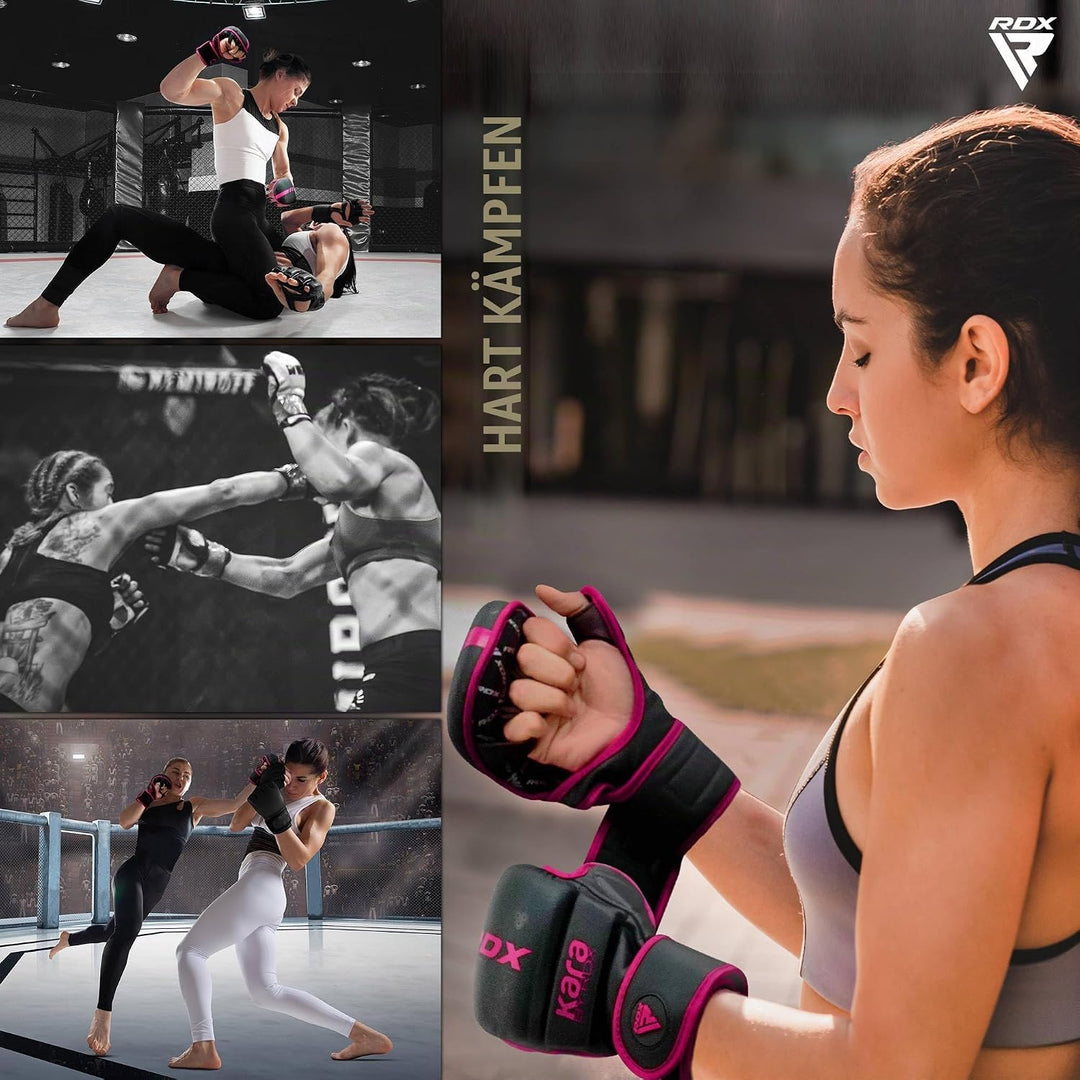 RDX MMA Handschuhe für Kampfsport Grappling Training, Maya Hide Leder Kara Sparring Handschuhe, Punc