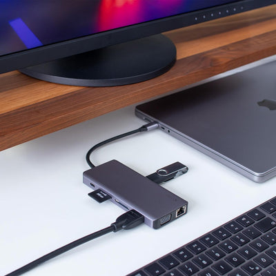 Xlayer Docking Station USB 3.0 Typ C Hub 13-in-1 mit Power Delivery, HDMI 4K, SD/TF- Slot, Kartenles