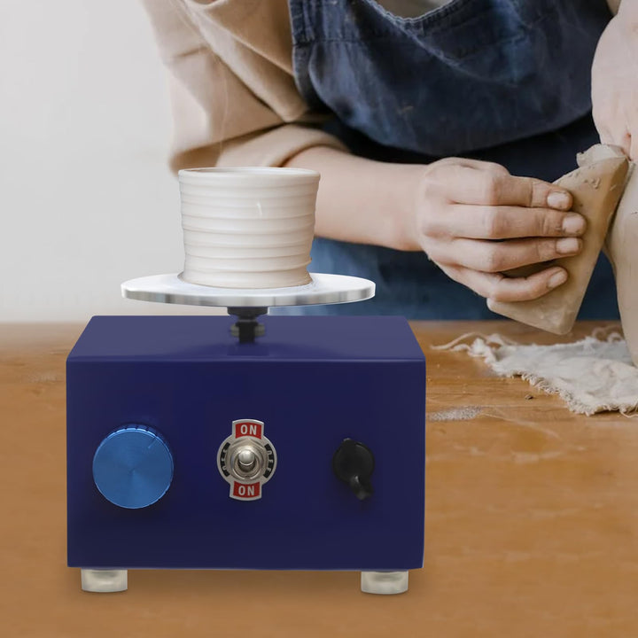 Töpferscheibe Elektrisch, 24W Mini Drehscheibe Töpfern Elektrische Töpferscheibe Maschine mit Drehza