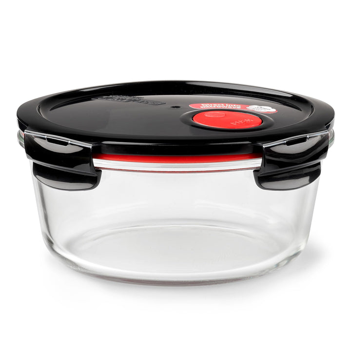 LOCK &amp; LOCK Frischhaltedose aus Glas mikrowellengeeignet - Oven Glass - Auflaufform rund mit Deckel