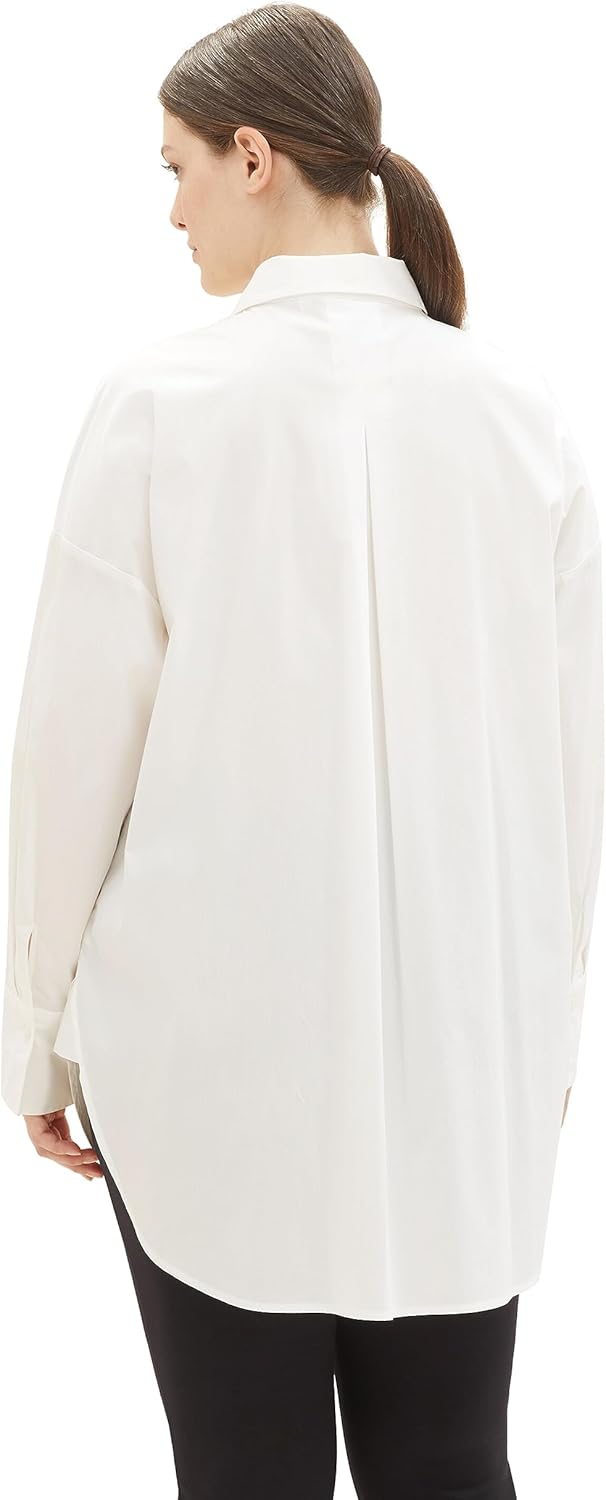 TOM TAILOR Damen Hemdbluse mit Taschen, 44