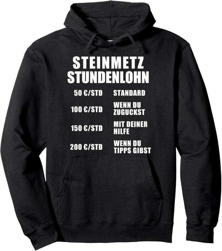 Stundenlohn Steinmetz Handwerker Arbeit Beruf Bildhauer Pullover Hoodie