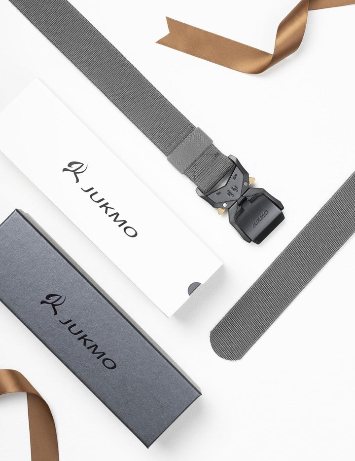 JUKMO Taktischer Gürtel, Militär-Wandergürtel, 3,8 cm, Nylon-Web-Arbeitsgürtel mit robuster Schnellv