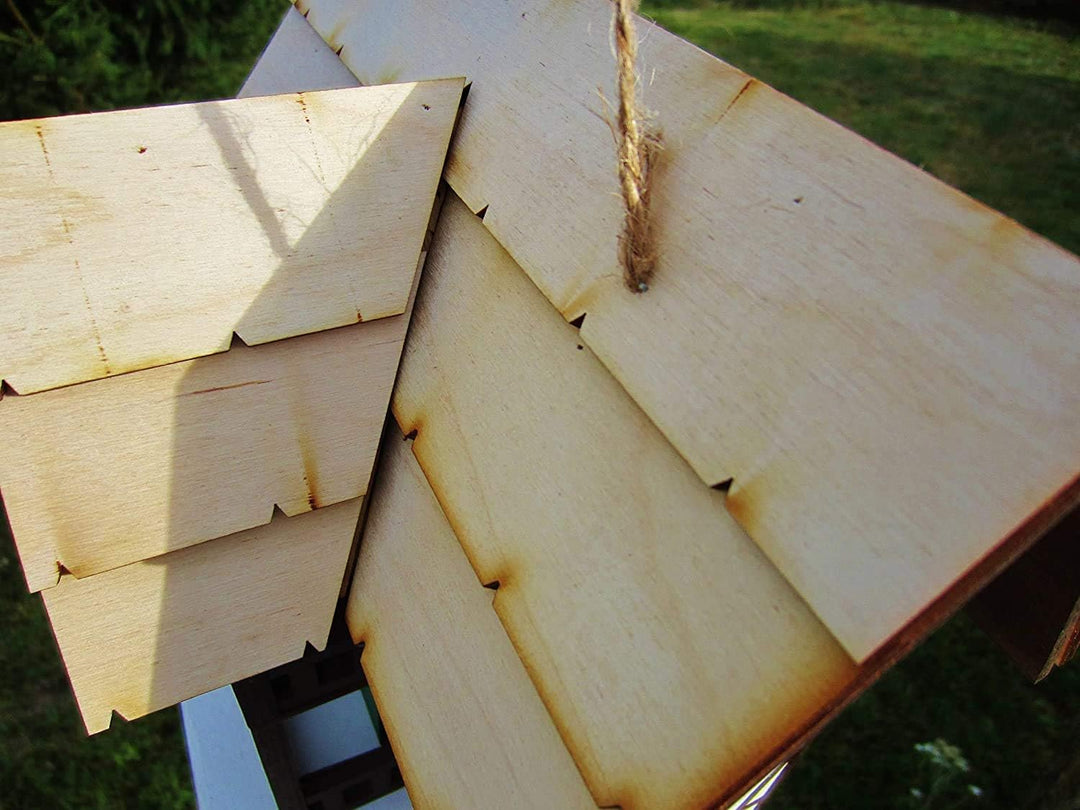 Vogelhaus, Nistkasten, Fachwerkhaus, Vogelhaus zum Aufhängen, für Singvögel wie Spatzen, Meisen, Han