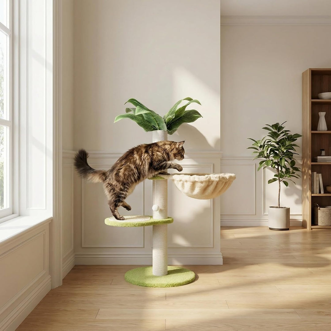 Hemobllo Katzen Liegemulde Ø 40cm, Plüsch Hängematte Ersatz für Kratzbaum | Weicher Plüsch, Stabiler