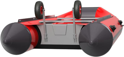 SUPROD Heckräder, Slipräder, Schlauchbooträder, Transporträder, klappbar, ET260, Edelstahl Schwarz/R