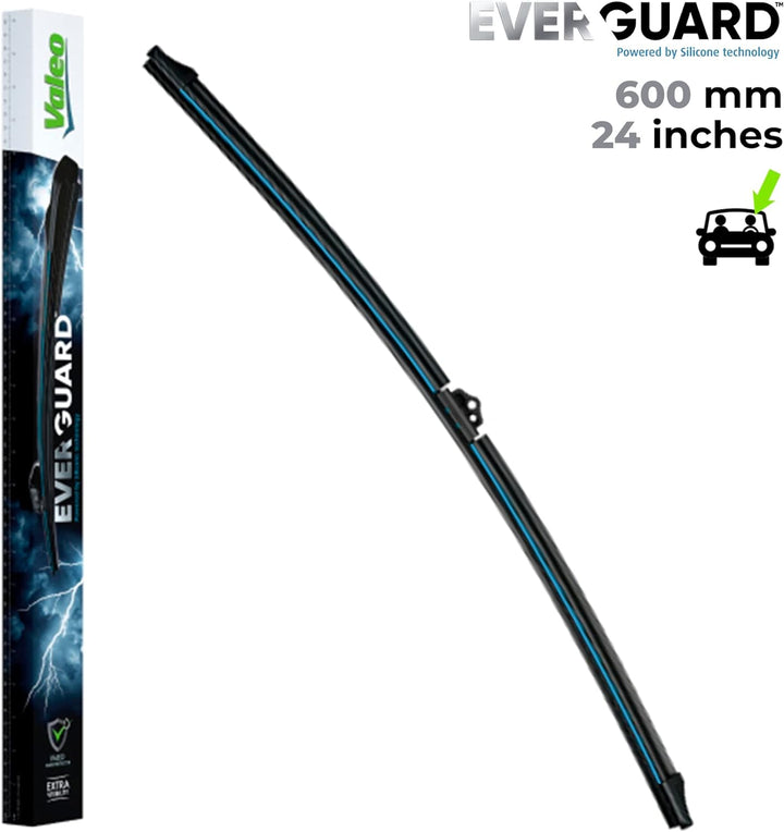 VALEO EVERGUARD Premium Silikon Flachbalkenwischblatt Set VSF60+ VSF50, Längen: 600mm+500mm Vorne (2