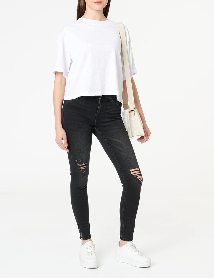 ONLY Damen Jeans 27W / 32L Black Denim, 27W / 32L Black Denim