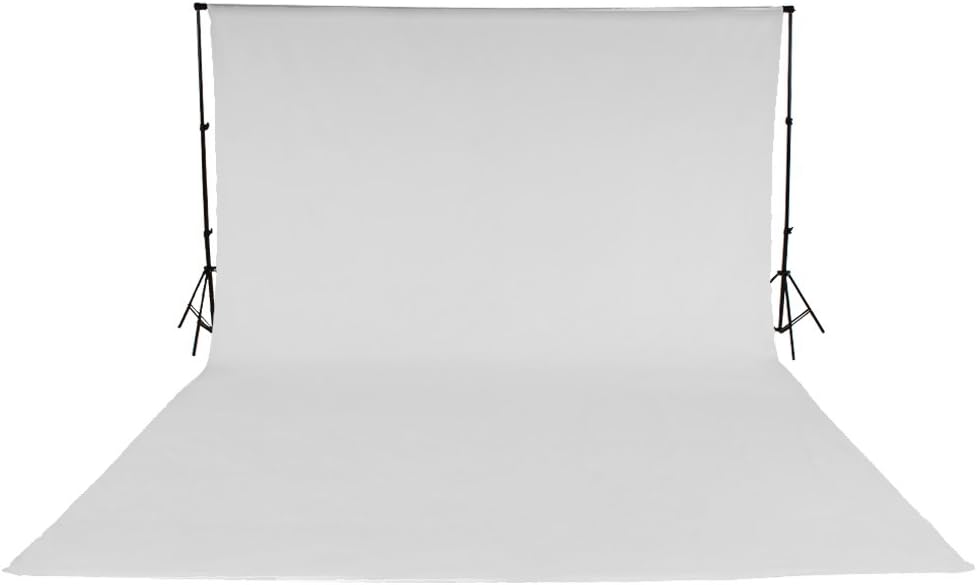 tectake® Teleskop Fotostudio Komplettset Hintergrundsystem inkl. Hintergrund 6x3 m + Tasche - Divers