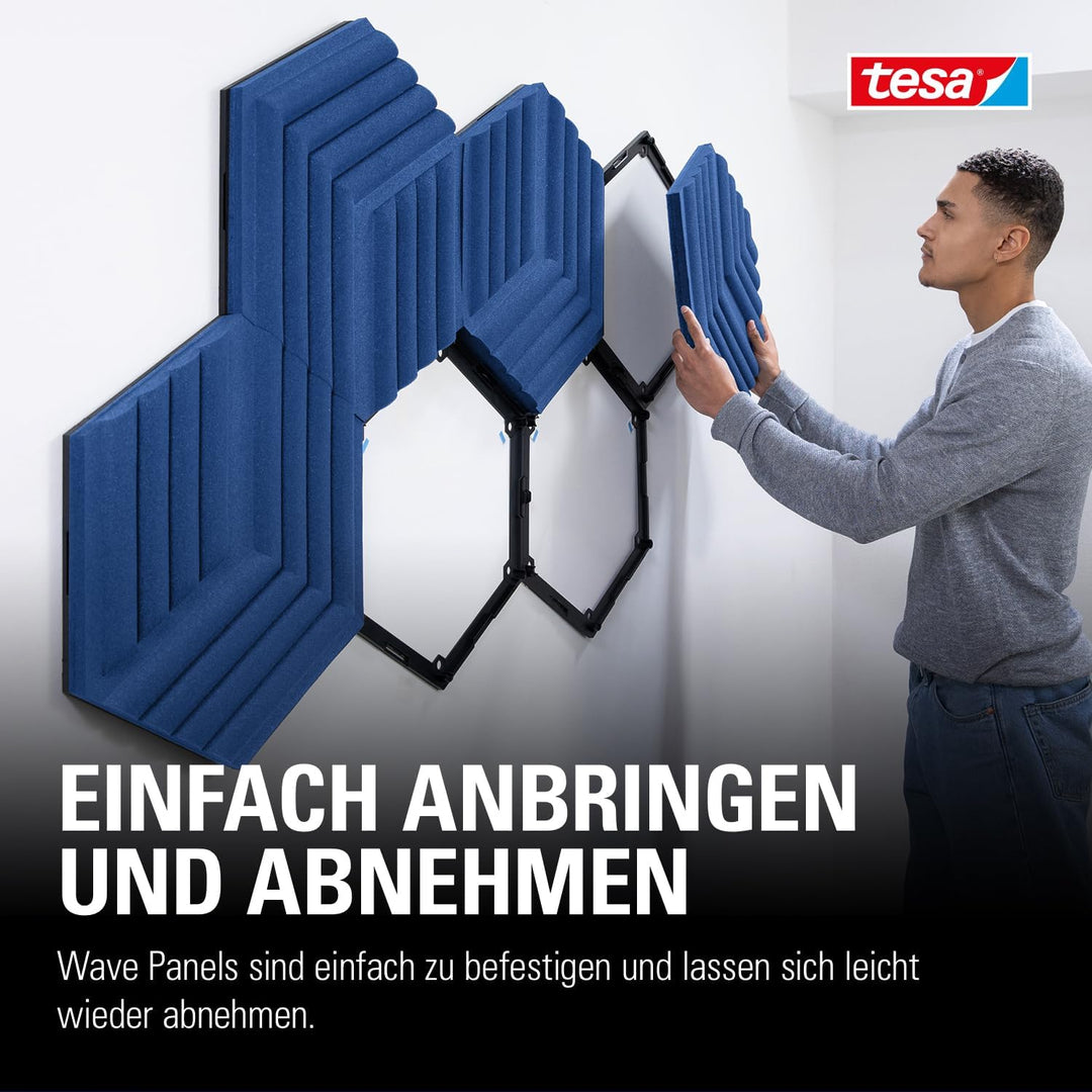Elgato Wave Panels Starter Set (Blau) - Schalldämmende Module, Dual-Density-Schaumstoff, einzigartig