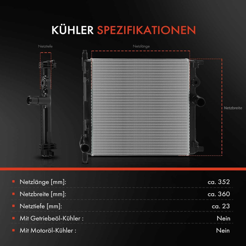 Frankberg Kühler Wasserkühler Motorkühler Schaltgetriebe Kompatibel mit Mii KE1 KF1 1.0L Electric 20