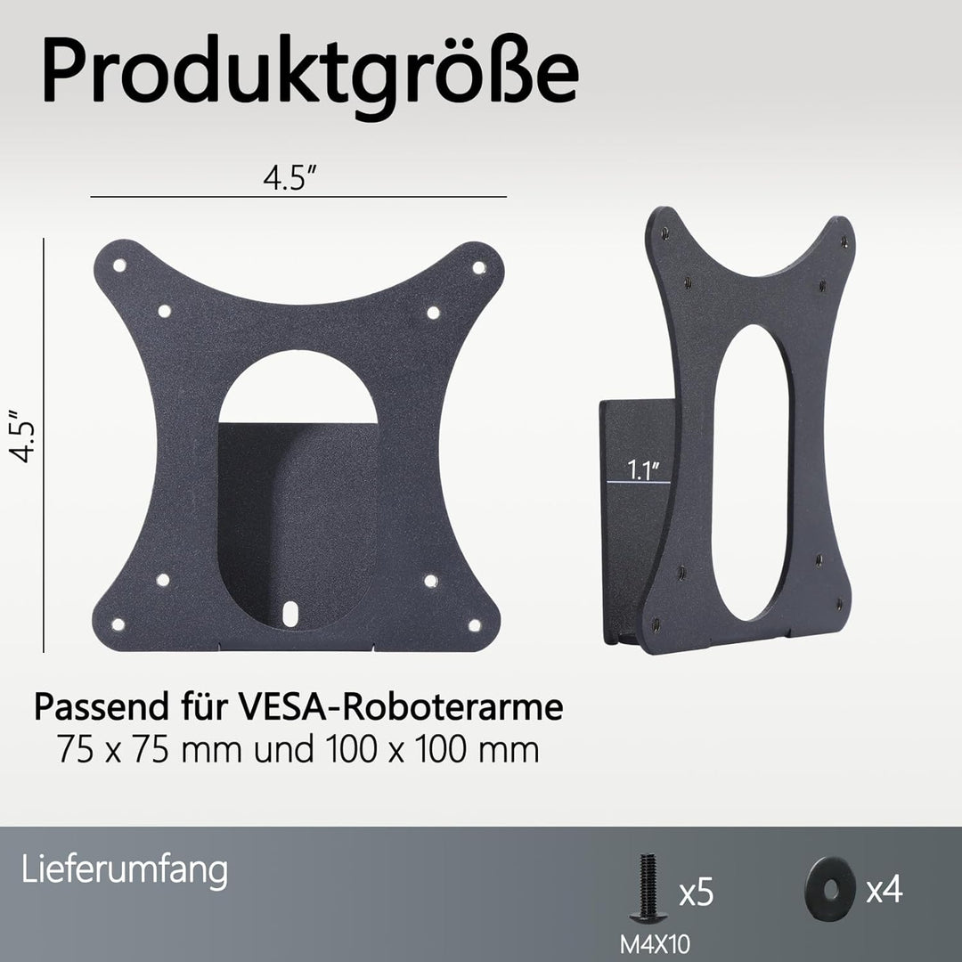M24h VESA-Adapter kompatibel mit HP Monitoren (passend für M24h, M27h, 527sh, 524sh) – Wandhalterung