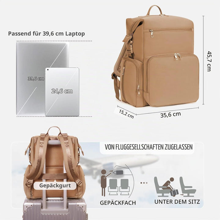 CEI-CEI Baby Wickeltasche/Rucksack mit Isolierter Flaschentasche, Wasserdichtes Neoprengewebe, Wicke