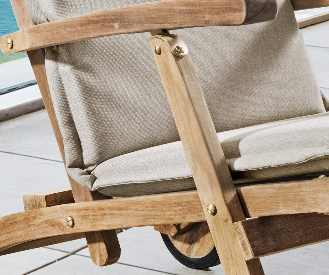 Destiny Premium Polster Deckchair Auflage Deckchairauflage Sitzpolster Sand Meliert - Ohne Deckchair