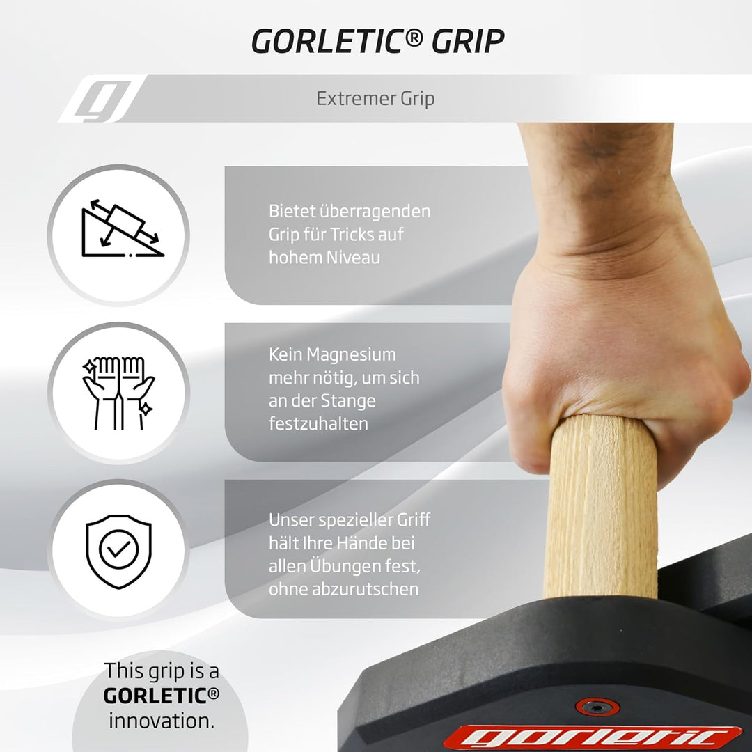 LowFit PRO Gorletic Calisthenics Parallettes - Gymnastik Parallettes, einfacher Transport, Athleten
