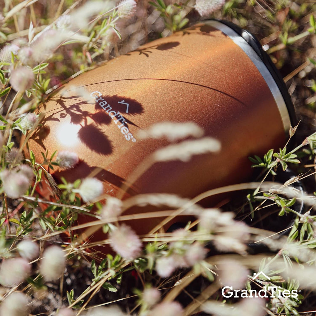 Grandties Isolierter Kaffeebecher mit Griff – Schiebedeckel für spritzwassergeschützte 460 ml-Form T
