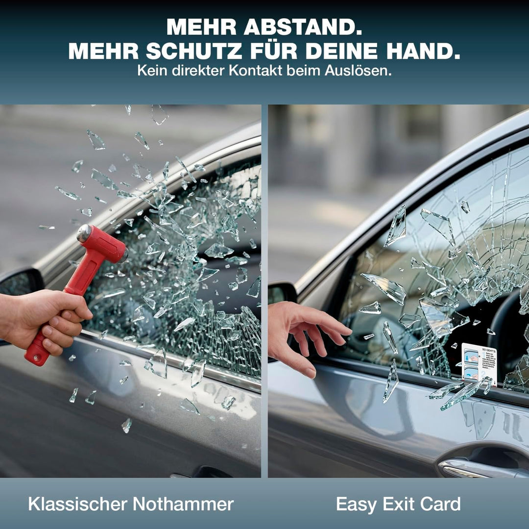 Wenn jede Sekunde zählt | Notfall-Rettungswerkzeug im Kreditkartenformat | Für PKW-Seitenscheiben, v