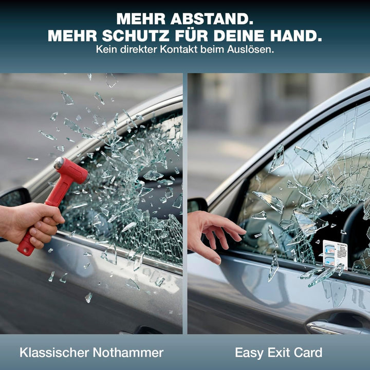 Wenn jede Sekunde zählt | Notfall-Rettungswerkzeug im Kreditkartenformat | Für PKW-Seitenscheiben, v
