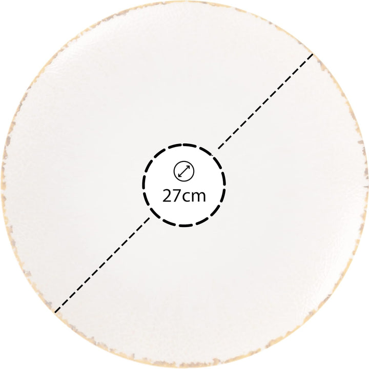 Hazel & Bos Juntos Teller-Set 6x, Porzellan, mit muster, 27cm, Artesanal, Grosse Runde Hauptspeisent
