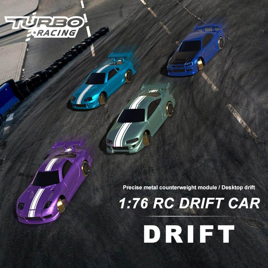 FLYCOLOR Turbo Racing C61 1:76 Skala Drift RC Auto mit Gyro Mini Full Proportional RTR 2.4GHZ Fernbe