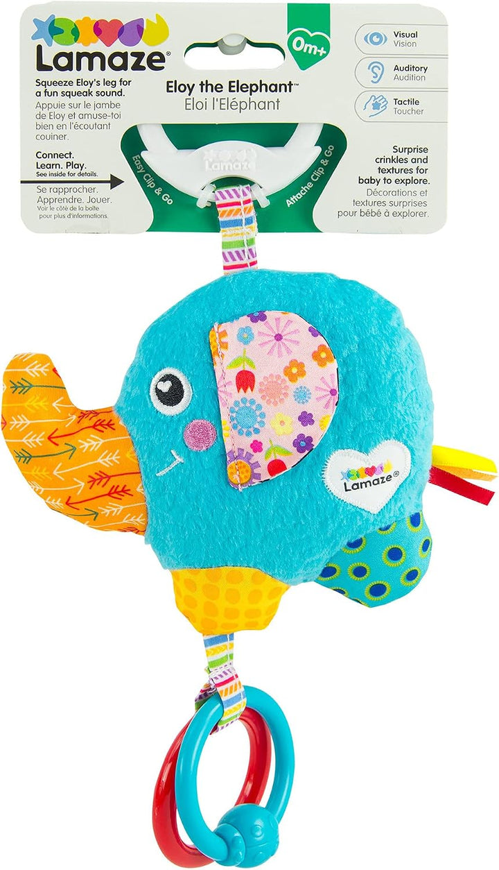 Lamaze L27526 Baby Spielzeug Eloy, der Elefant Mini Clip &amp; Go, das hochwertige Kleinkindspielzeug. D