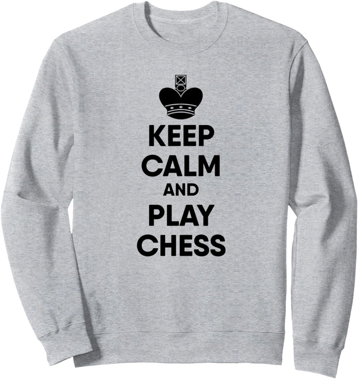 Schach Geschenk Keep Calm And Play Chess Sweatshirt