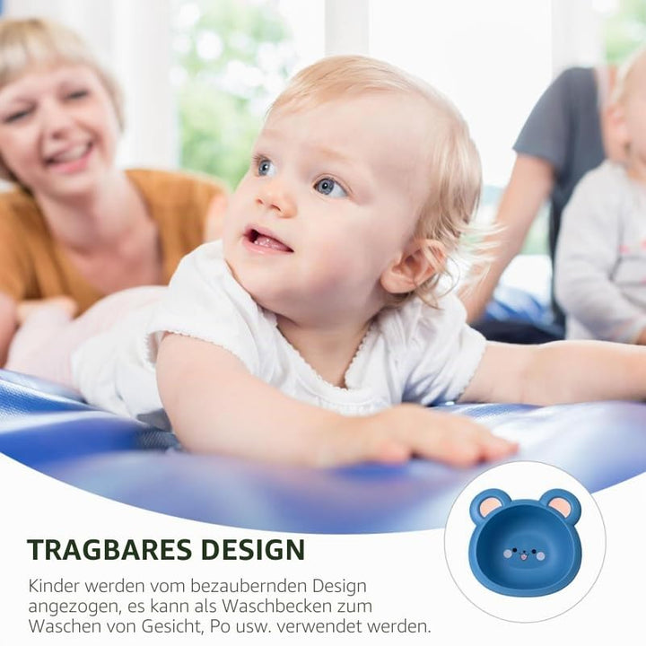 Minkissy Baby-Gesichtswaschbecken Kinderwaschbecken Kleines Plastikbecken Tragbares Babywaschbecken