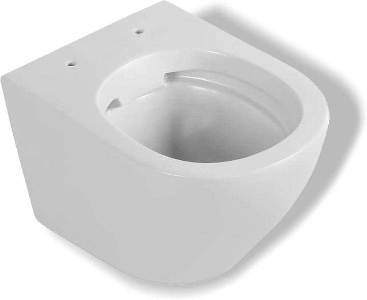 KOLMAN Wand-WC Desna Spülrandloses Weiss mit Slim Soft-close Absenkautomatik Deckel und Schallschutz