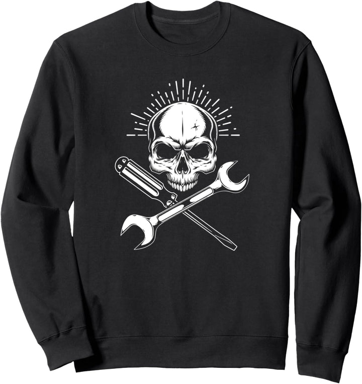 KFZ Mechaniker Schädel Werkstatt Mechatroniker Geschenk Sweatshirt