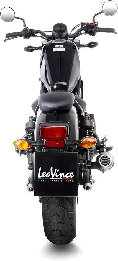 Endschalldämpfer/Auspuffanlage LeoVince SLIP-ON SBK LV-10 Black Edition, Edelstahl schwarz für Honda