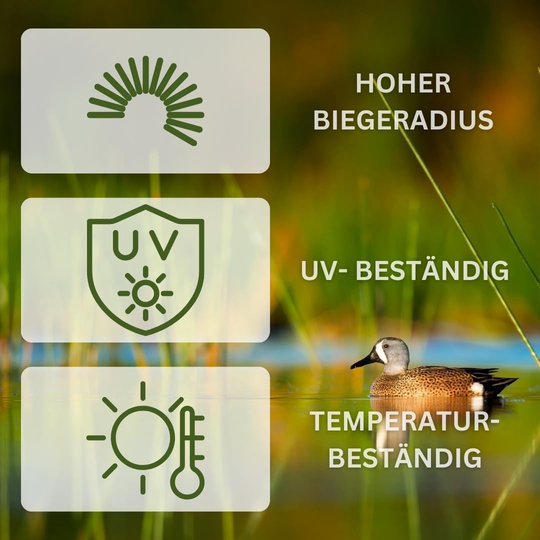 AquaOne Teichschlauch 25 mm 1" 30 Meter I Hochwertiger Teich Schlauch für Garten & Teiche I Teichsch