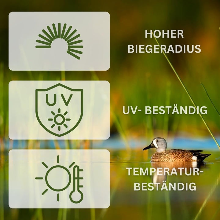 AquaOne Teichschlauch 25 mm 1" 30 Meter I Hochwertiger Teich Schlauch für Garten & Teiche I Teichsch