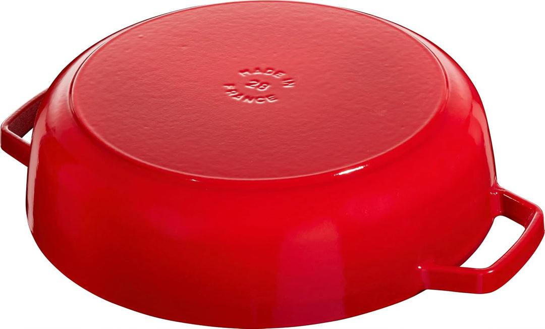 STAUB Gusseisen Bräter, Chistera Tropfenstruktur im Deckel, Rund 28 cm, 3,7 L, Für alle Herdarten ge