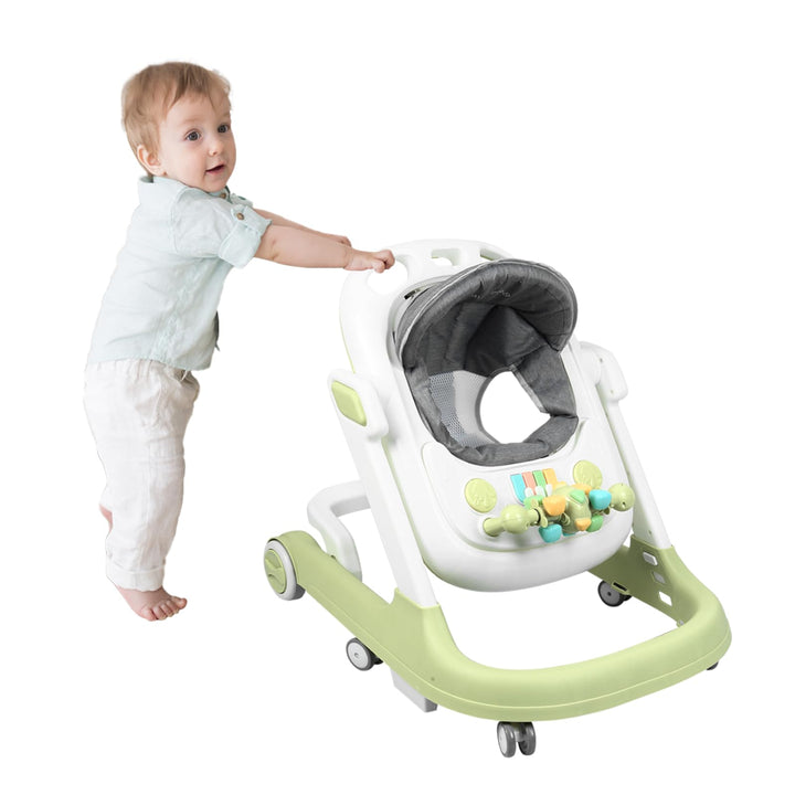 OHMG 4-in-1 Lauflernhilfe für Babys mit interaktivem Multiaktivitätstablett mit abnehmbarer Musik, h